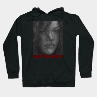 RIHANNA BLACK WHITE Hoodie